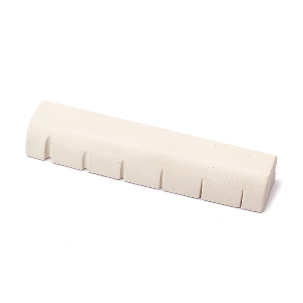 

Guitar Saddle Nut Set White Pom 8.1X2.5X1.0Cm Replacement For Electric Guitar Harder Than Plastic Better Tone Bone Nut Bridge