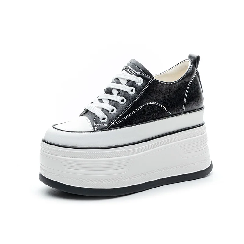 

Женские кроссовки на платформе 12 см, серебристые кожаные женские кроссовки, модные уличные удобные прогулочные туфли, женская повседневная обувь Zapatos