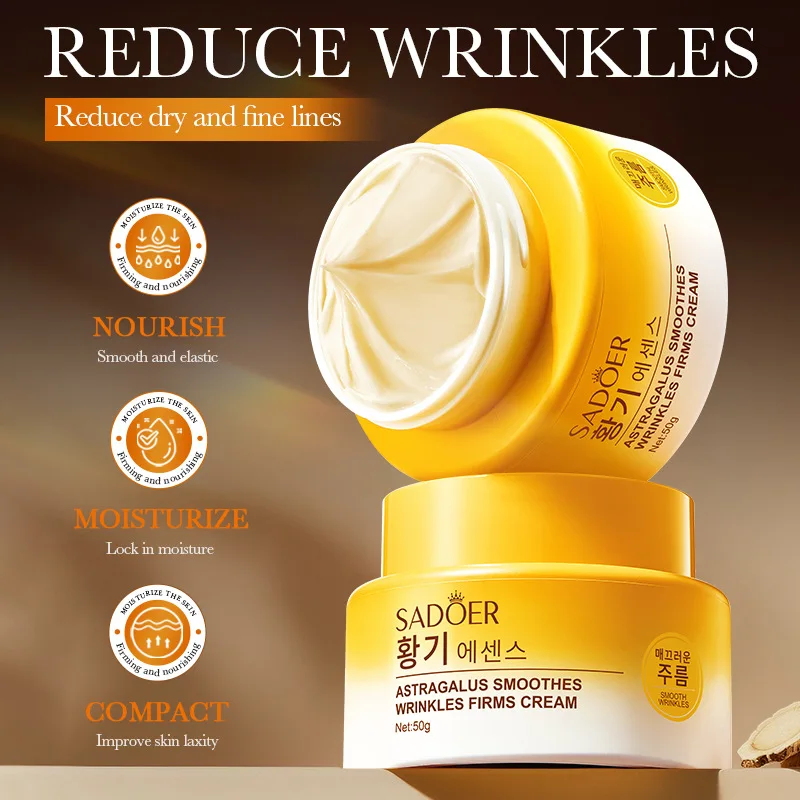 SADOER Astragalus Anti Wrinkles Facial Cream Moisturizing Anti-Aging Whitening Face Cream Korean Skin Care Cosmetics