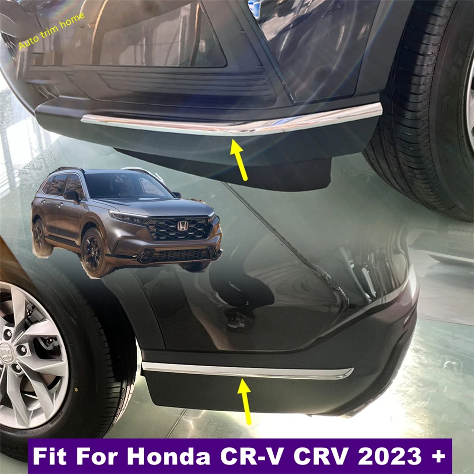 Front Rear Bumper Corner Protective Guard Lip Strip Cover Trim For Honda CR-V CRV 2023 2024 Stainless Steel Car Exterior Decor