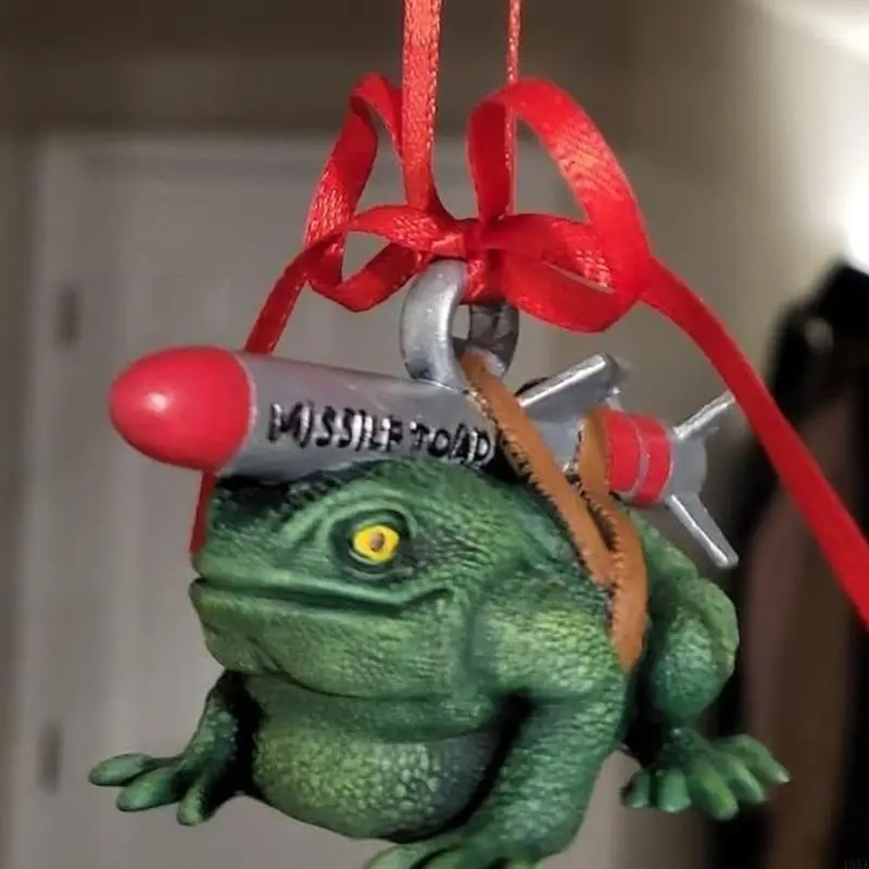 Missiles Toads Hanging Ornament Christmas Tree Decorations Joke Mistletoe Decors Rockets Toads Pendant for Xmases Party Decors