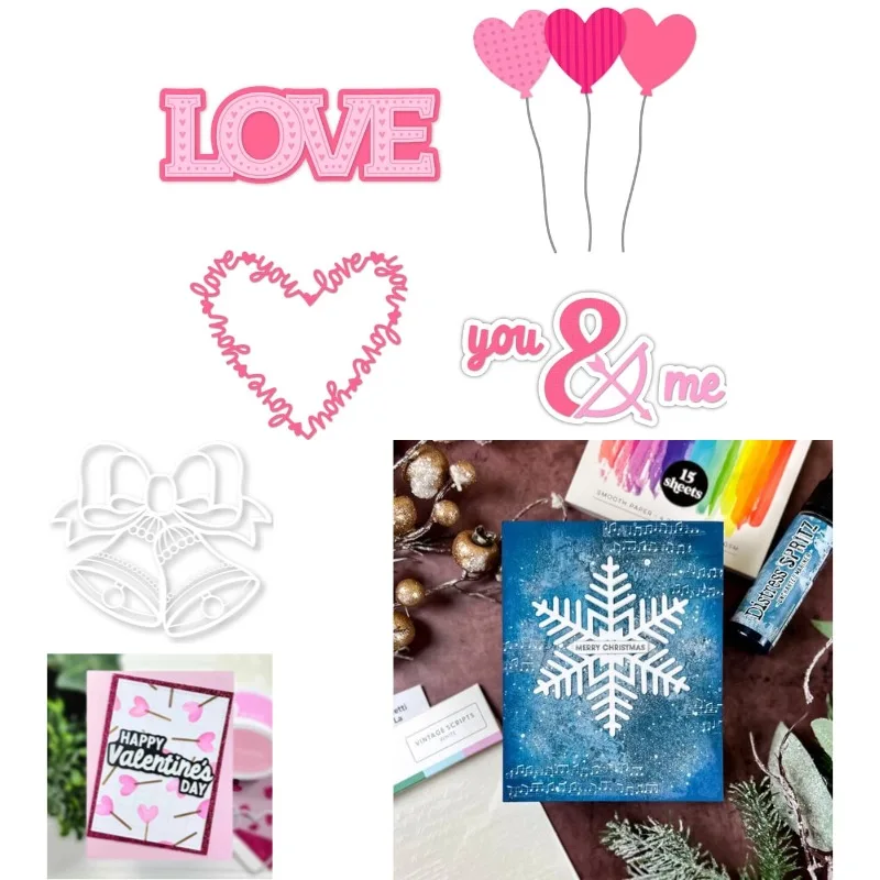 Heart Doilies Snowflakes Lollipops Stencil And Dies New Arrival 2026 Scrapbook Diary Decoration Stencil Embossing Template DIY