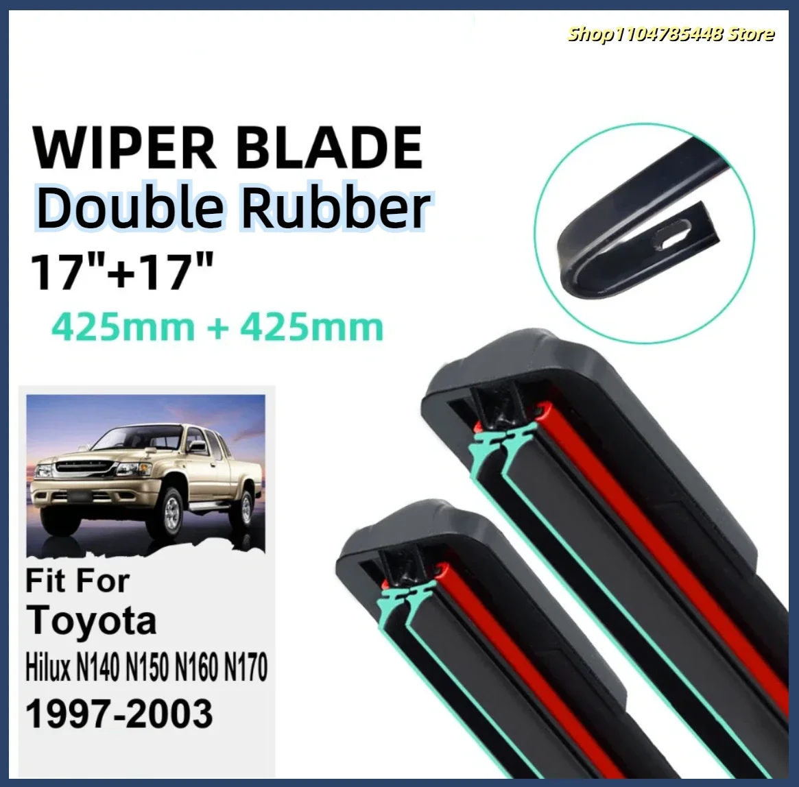 

Double Rubber Car Wiper Blades for Toyota Hilux N140 N150 N160 N170 1997-2003 Front Windscreen Rubber Car Accessories 2002 2003