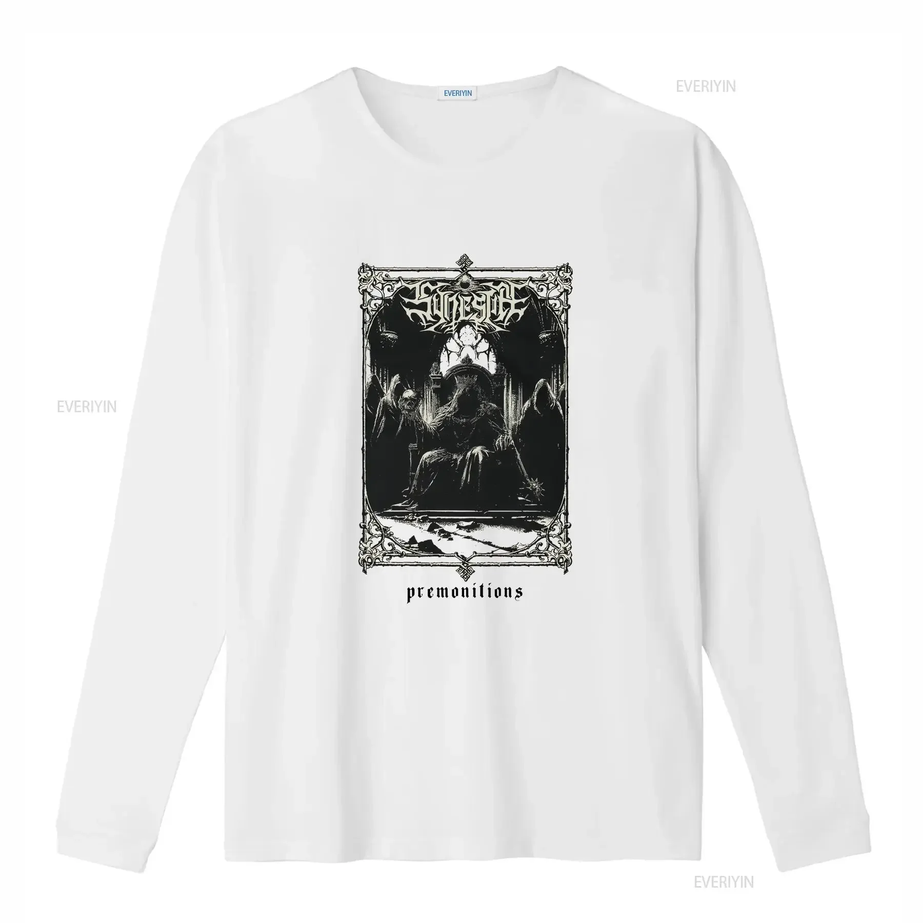 Synestia Premonitions T Shirt Gothic Dark Fantasy Artwork  vintage Washed graphic Versatile Casual Top For Everyday Wear