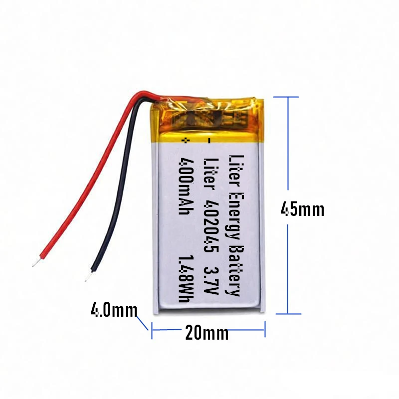 3.7V 400mAh 382045 402045 Lithium Polymer Li-Po li ion Rechargeable Battery cells For Mp3 MP4 MP5 GPS mobile bluetooth