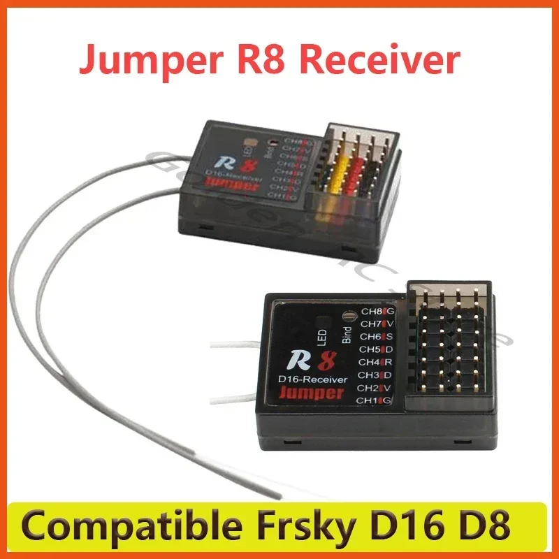 Jumper R8 Приемник 16-канальный Sbus Совместимый Frsky D16 D8 Jumper T16 T12 Mode Radio OpenTX для PIX PX4 Управление полетом RC Drone