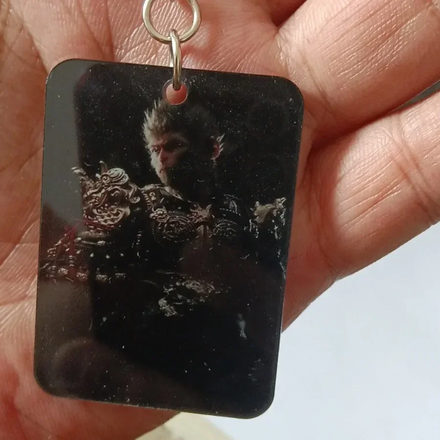 Hot Chinese Action Game Black Myth Wukong Keychain Key Chain Ring for Bag Monkey King Sun Keyring Jewelry Gamer Fans Gaming Gift