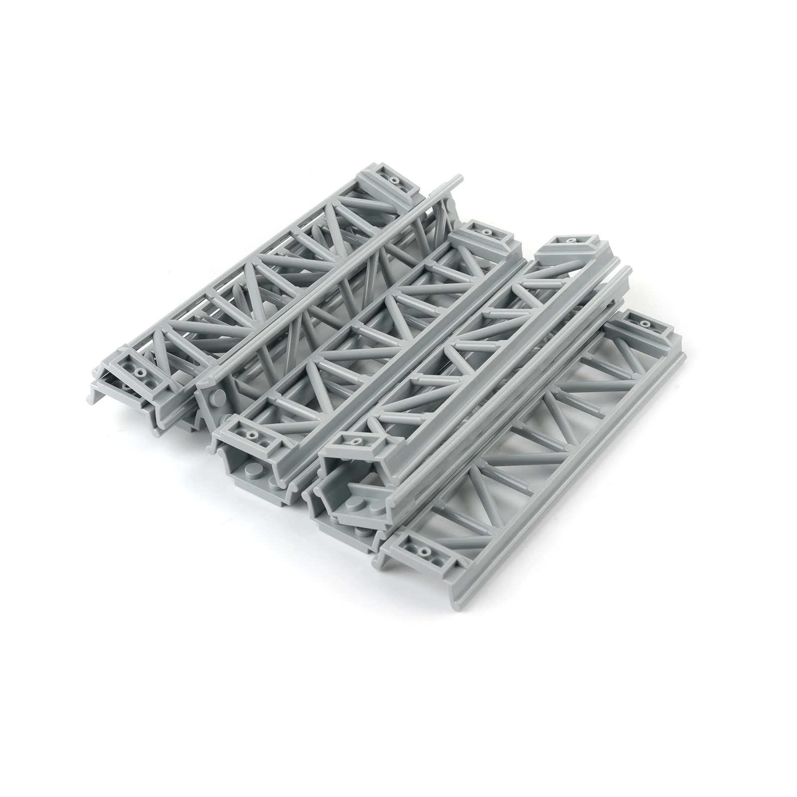 Rails de piste de montagnes russes grises, 10 pièces, petites pièces techniques de Paticle, bloc de construction MOC Compatible avec legoeds 25061 26559 26560
