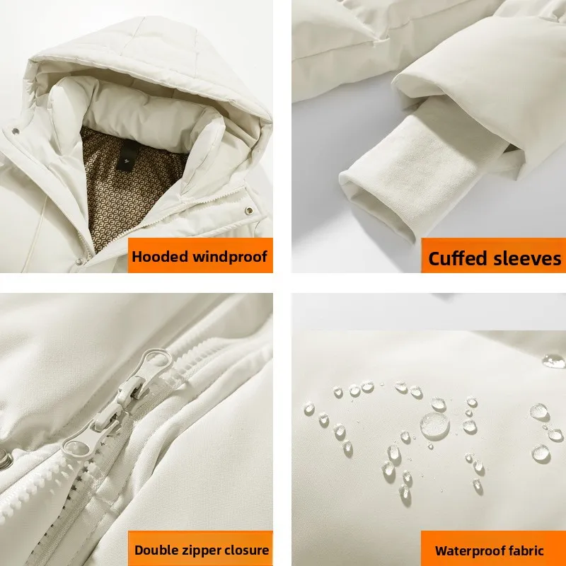 Custom LOGO men's new thickened cotton-padded long male female couples cotton-padded loose winter casual cotton-padded jacket