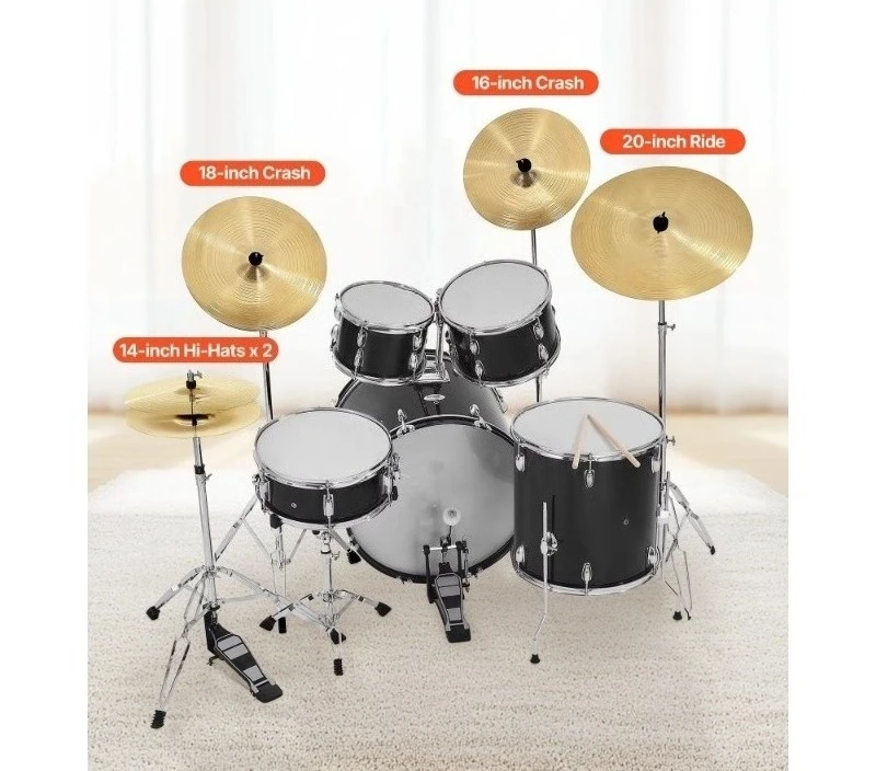 3-Piece set of 4-drum cymbals set of 14, 16, 18, 20-inch cymbals