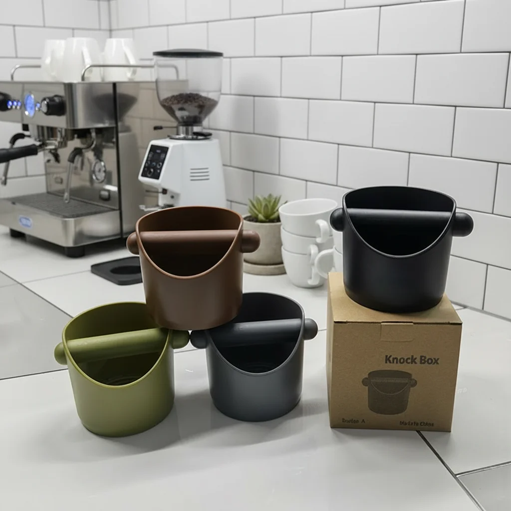 1pc Mini Espresso Puc Holder Seal Box Household Straight Mouth ABS Plastic Coffee Accessory Breville Absorbent Ninja Knock Slag