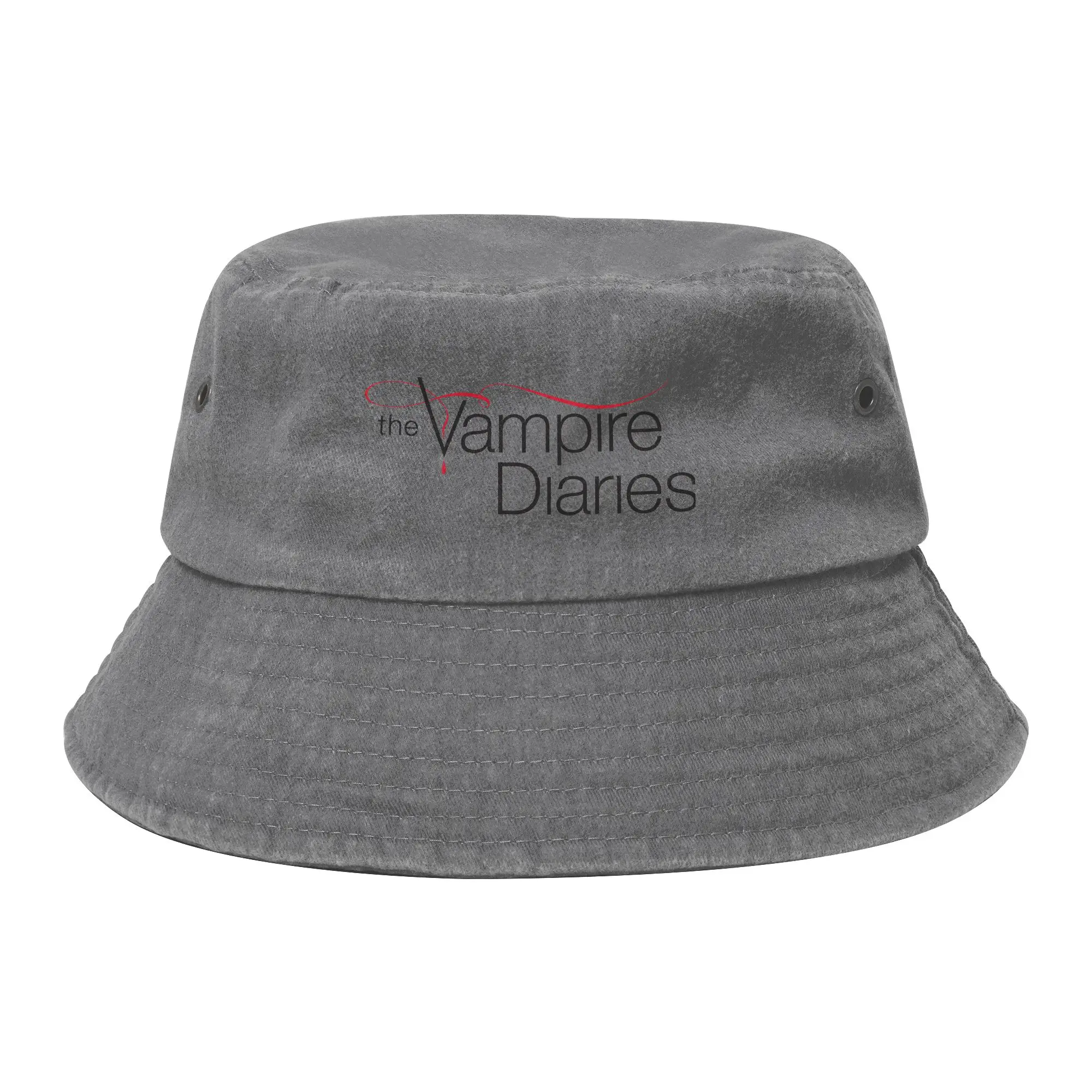 Hot Summer Headwear The Vampire Diaries Logo Bucket Hat Street Unisex Sun Hat  Bob Hats Packable Fishing Caps Outdoor Sports