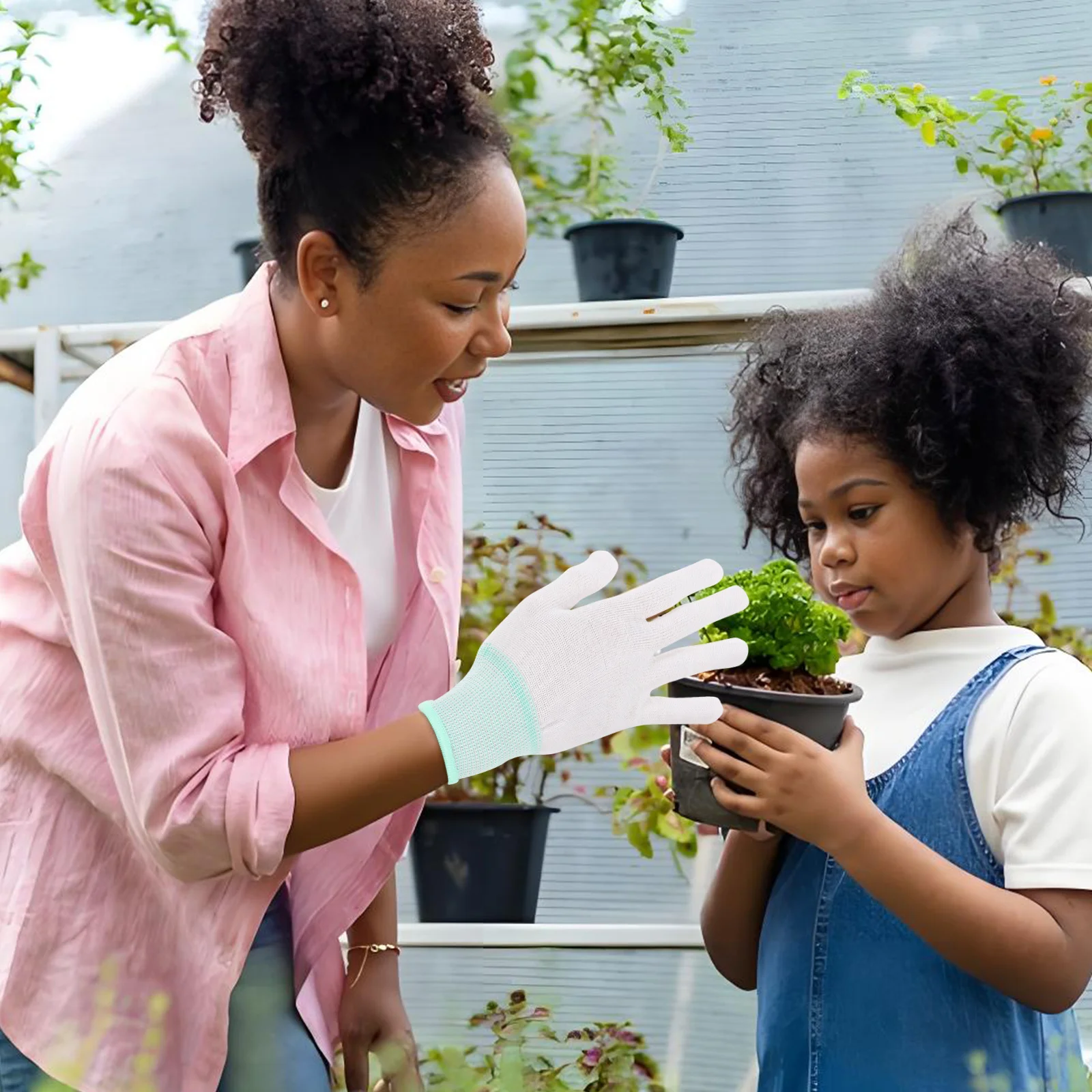 

24pcs Anti-Static Gloves Cut Resistant Safety Wear Resistant Breathable Non-Slip Protective Gloves For Slicing Cutting Wood