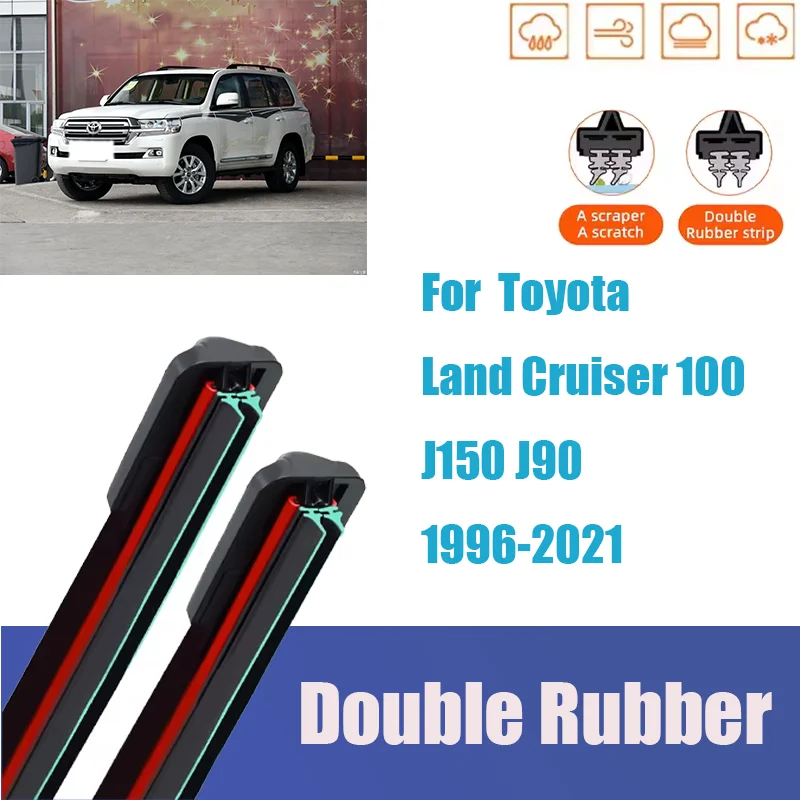 

For Toyota Land Cruiser 100 J150 J90 Front Windshield Wiper General Motors Multifunctional Double Rubber Strip Wiper Wholesale