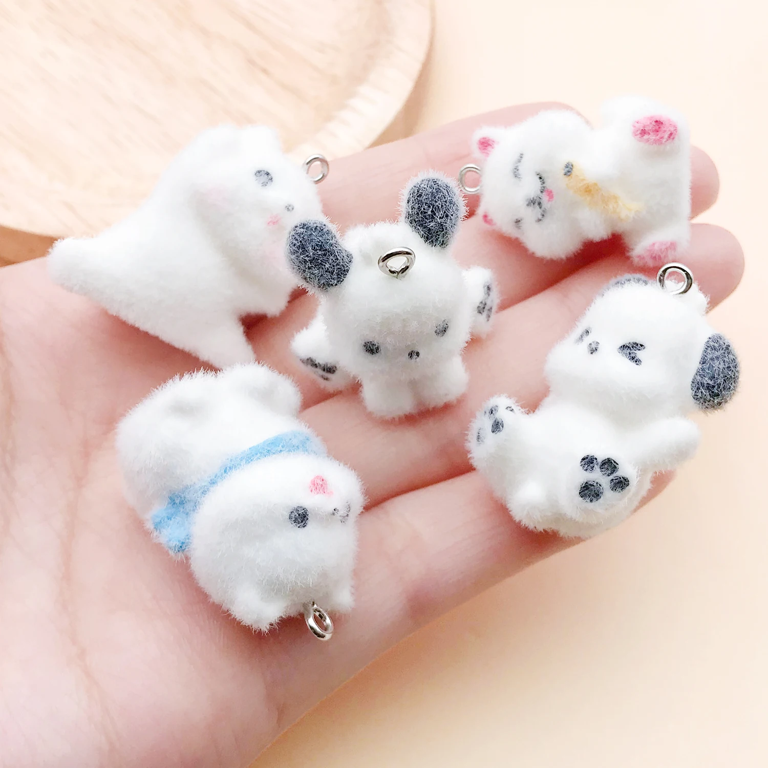 مزيج 5/10 قطعة الراتنج يتدفقون الحيوان جرو سحر المعلقات اكسسوارات DIY القلائد أقراط سلاسل المفاتيح صنع المجوهرات اكسسوارات #4