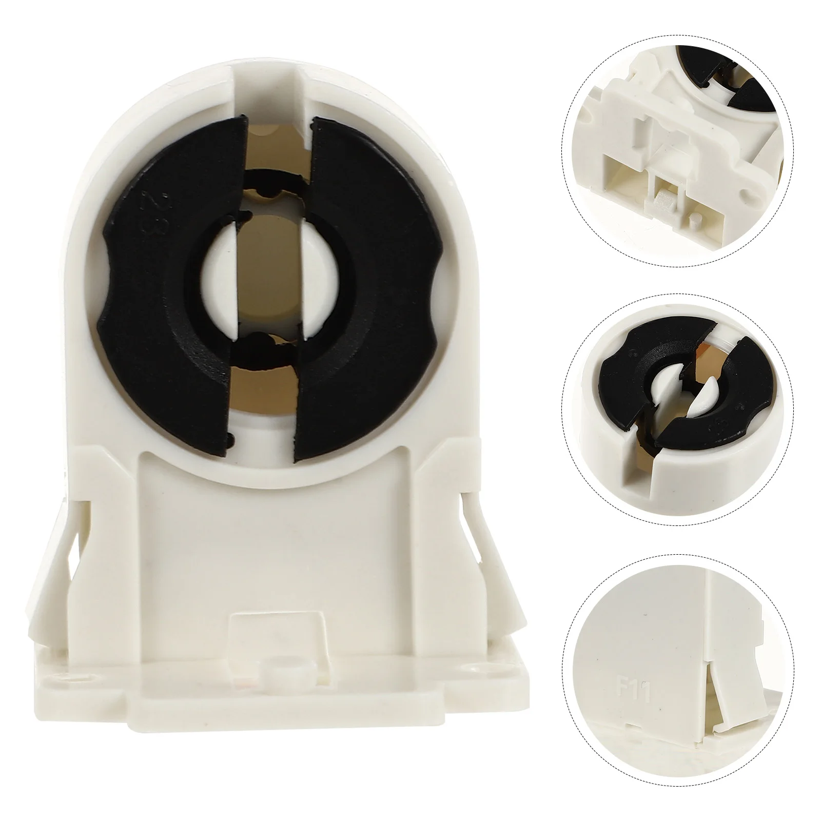 20PCS T8/ Fluorescent Lamp Holder Heat-resistant Lamp Holder Light Tube Holder For Home Office Bedroom (Parts, Random color)