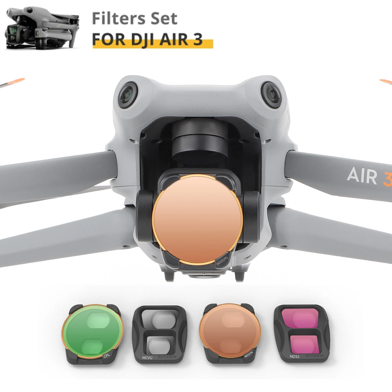 

Ультрафиолетовый фильтр ND для DJI Air 3, регулируемый CPL алюминиевый сплав, рамка, профессиональное Оптическое стекло ND4 8 16 32, фильтры для дрона, аксессуары