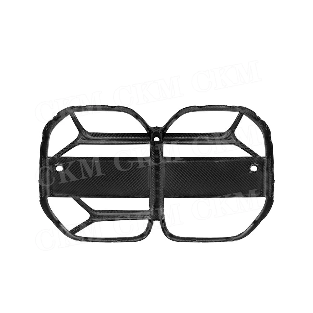 Front Bumper Grille Carbon Fiber Grill With Acc Hole Replacement Part Car Accessories For BMW 4 Series G22 G23 Coupe 2021+