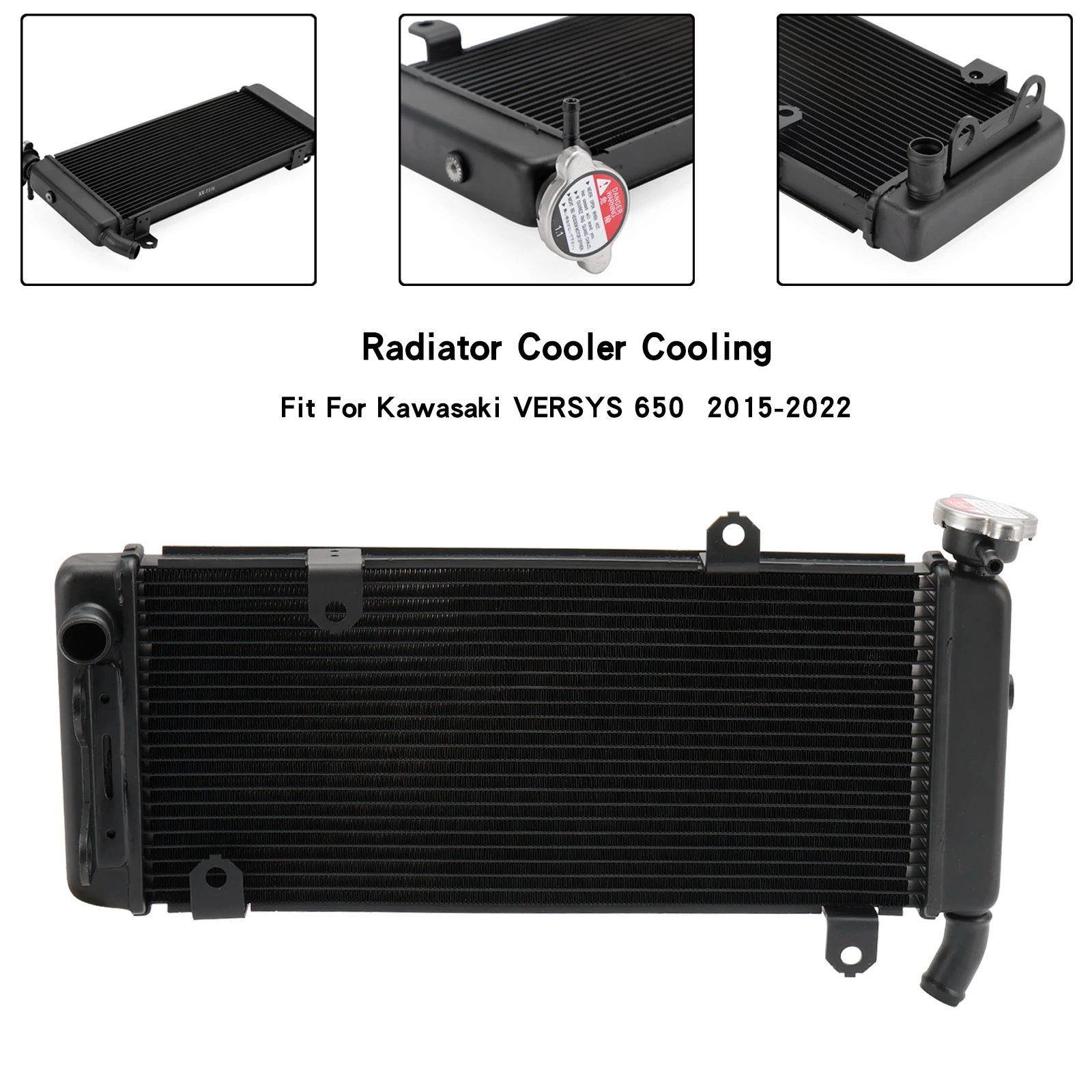 Artudatech Aluminum Radiator Cooling Engine Cooler For Kawasaki VERSYS 650 2015-2022