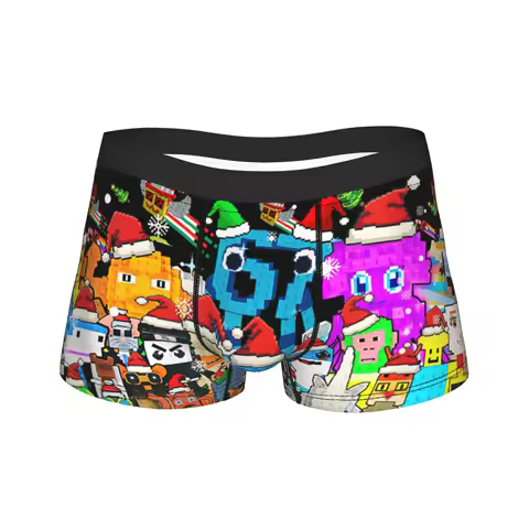 Every Italian Brainrot Funny Brainrot Boxer Brief Underwear Quality Men's Comfortable Trunk Pattern Oversize Underpants