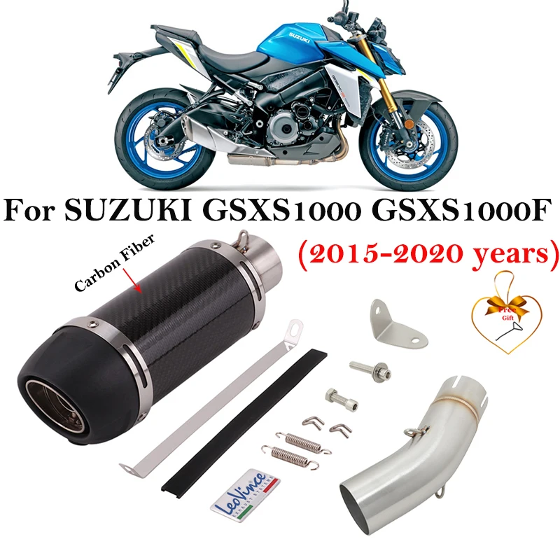 

Слипоны для Suzuki GSXS1000 GSXS1000F 2015 - 2020 2021 модифицированный глушитель выхлопной трубы из углеродного волокна