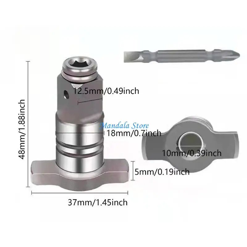 U2JC Electric Wrench Adapter Electric Brushless Impact Wrench Shaft Double Use Cordless Wrench Part Power Tool Accessories
