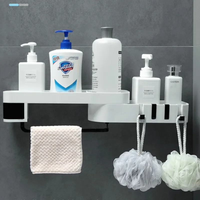 Creative Corner Shower Shelf Bathroom Shampoo Shower Shelf Holder Kitchen Storage Rack Organizer Wall Mounted Type SP52301