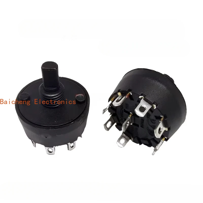 10PCS 29MM high current 8A125VAC band with 1 knife and 7 gears rotary switch for juice mixer and household appliances