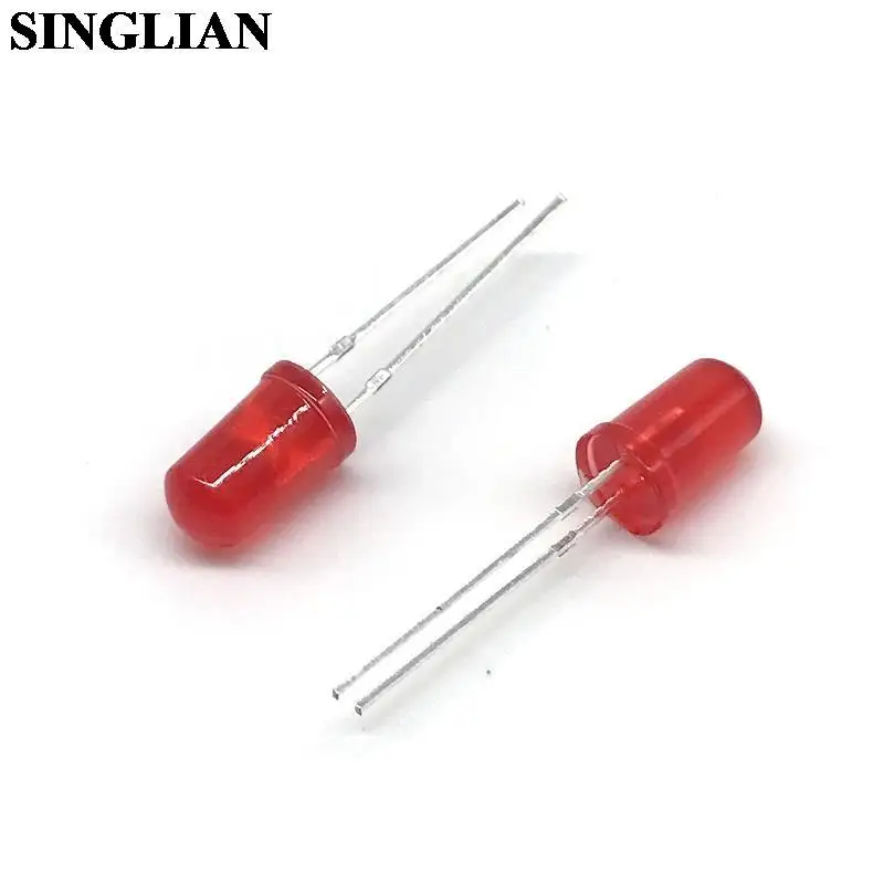 1000pcs/lot 5MM LED Light-emitting Diode Red Lamp Bead Red Light 5MM LED Lamp Diode Light One Package