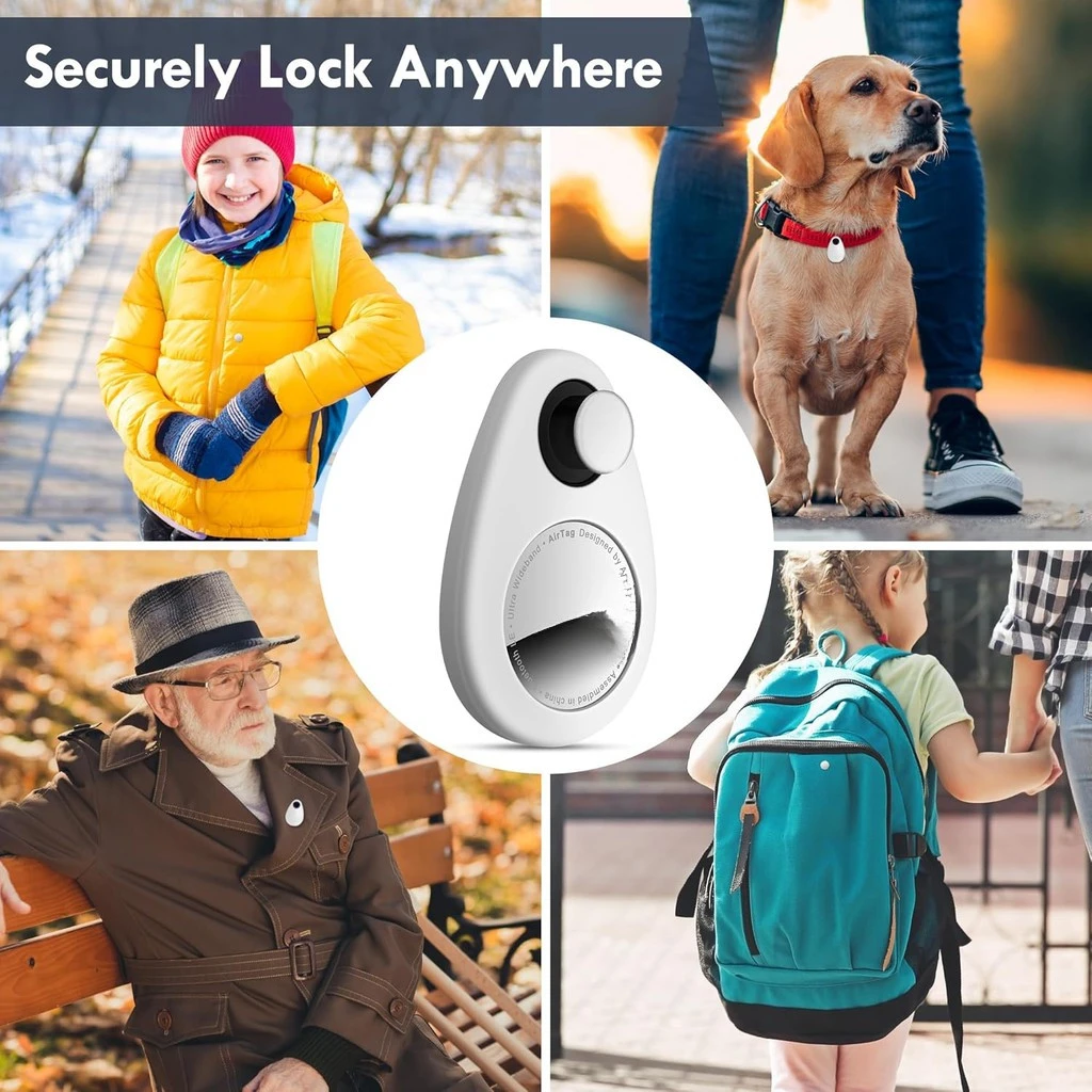Tempat Airtag untuk Anak-anak Tersembunyi 1 Pak Casing, Casing Silikon Anti-Penghapusan dengan Pin, untuk Anak-anak, Lansia, Hewan Peliharaan, Ransel, Tas Koper