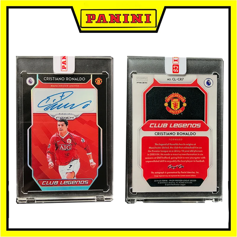 

Реплика звездной карты Panini Prizm Manchester United C Ronaldo, черная складная фирменная карта, наклейка, печать, сделай сам, копия, самодельная