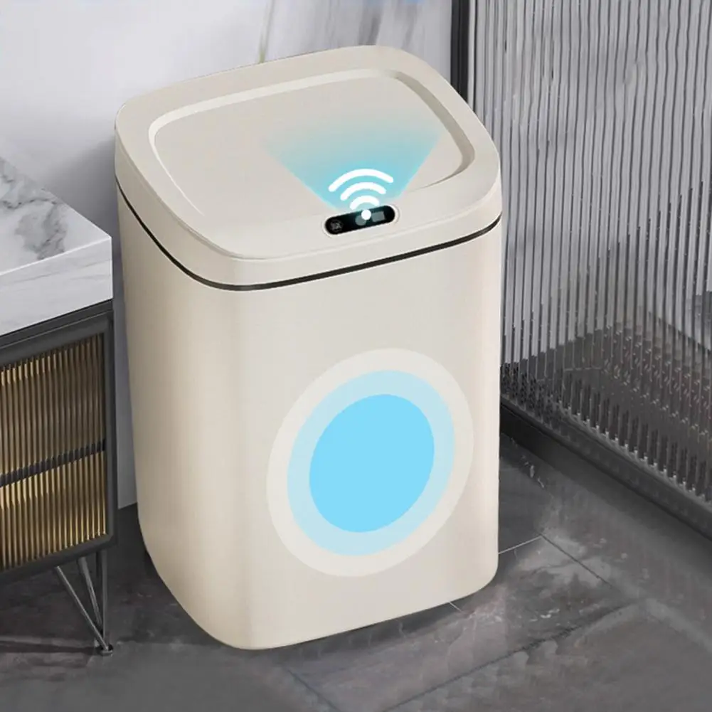

Кухонный мусорный бак, автоматический датчик, бесконтактный мусорный бак для ванной комнаты, спальни, офиса, 3-режимный регулируемый мусорный бак с крышкой