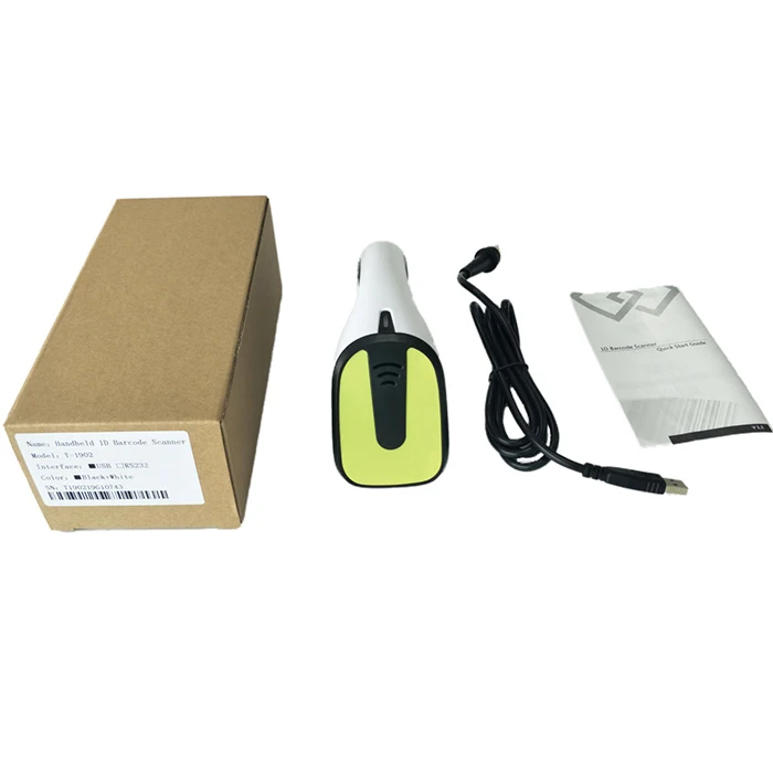 Pemindai Barcode Nirkabel Pemindai Barcode Berkabel Otomatis Genggam Pembaca Barcode 1D untuk Inventaris Terminal POS