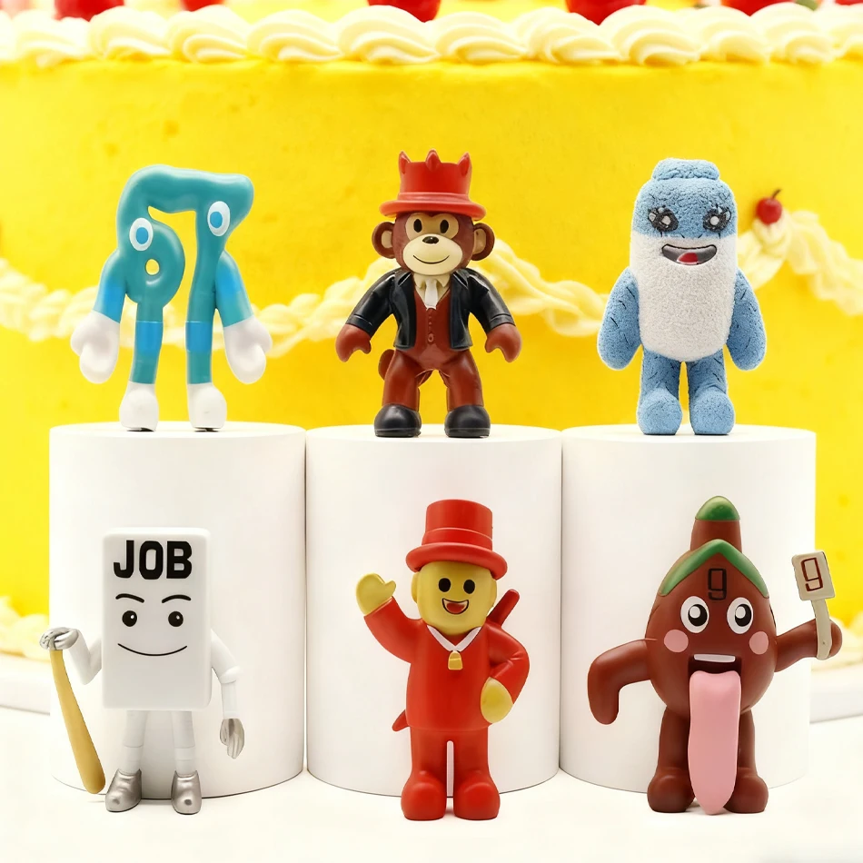 2026 Steal A Brainrot Cute Figurine 6/8pcs/Set No.9 House Anime Figure Toy Game Peripherials Dolls Anime Toys Christmas Gifts