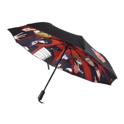 Parasol Naruto automatyczny Parasol słoneczny Akatsuki Itachi Sasuke animacja peryferyjna kreskówka kreatywny Parasol prezent dla dzieci