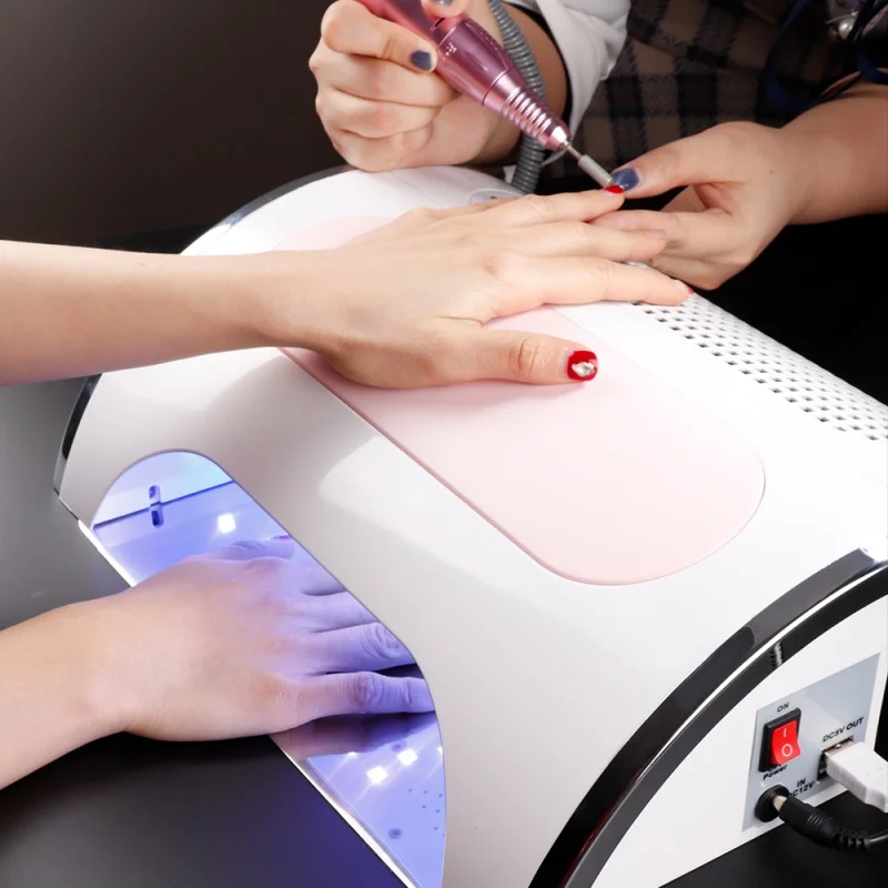 5 in 1 Professional Electric Nail Rig, 96W UV LED Nail Polish Lamp, Nail Duster Vacuum Cleaner Vacuum Polisher Nail Salon