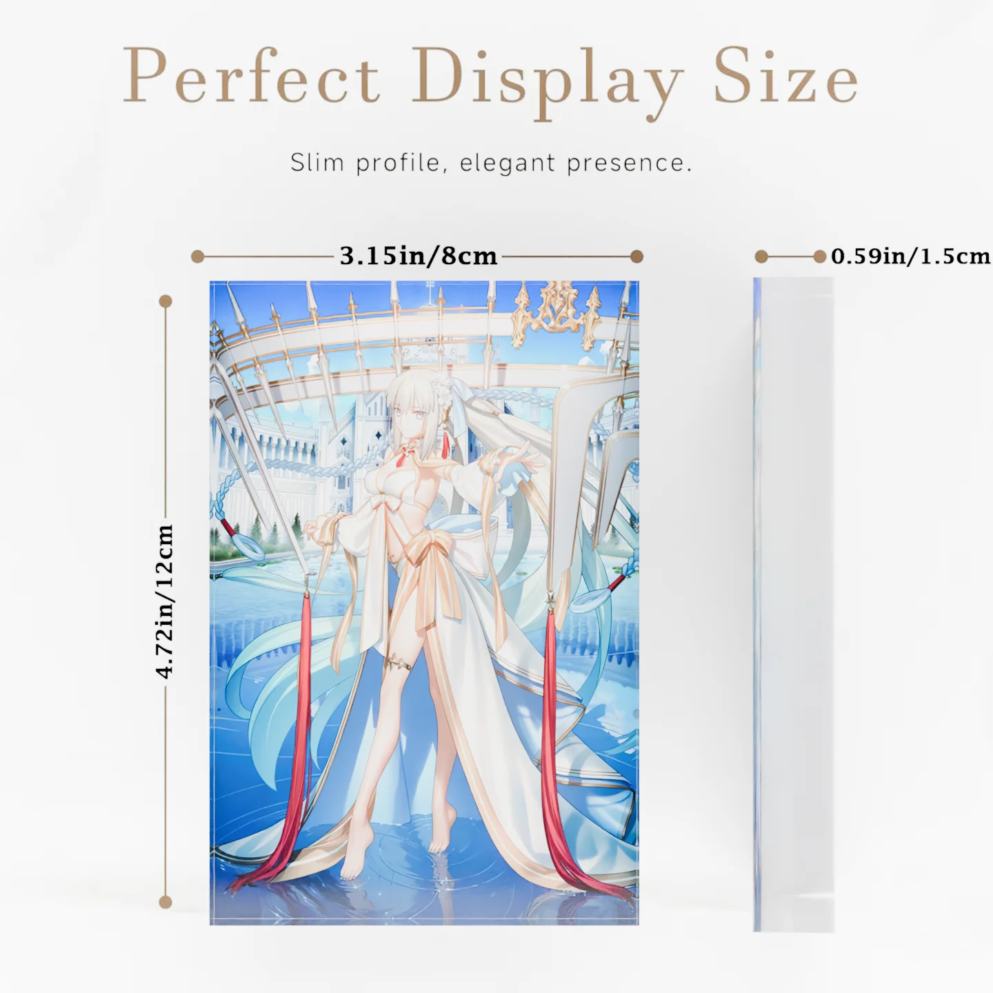 Fate Grand Order FGO Summer Morgan Aesc Waifu Clear Acrylic Block Anime Goods Desktop Ornament Desk Decor Collection Gift