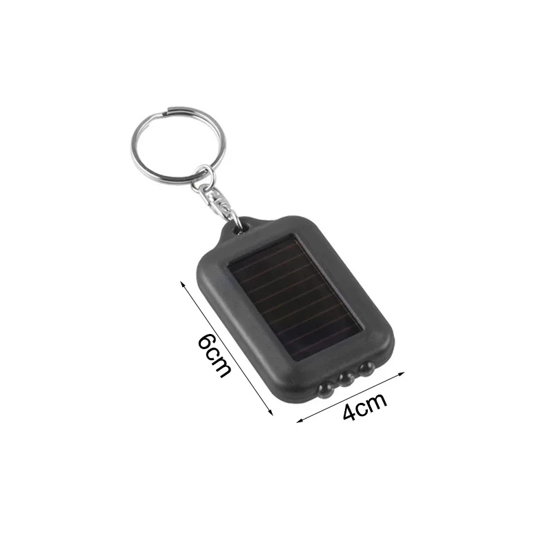 1PC New Portable True Charging Solar Keychain Flashlight Illumination Mini LED 3-Light Flashlight Creative Gift