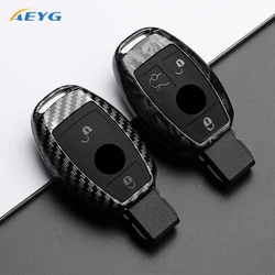 ABS Carbon Fiber Car Key Case Cover For Mercedes Bnez CLA GLC GLA GLK W203 W210 W211 W204 W176 A B C R Class AMG Accessories