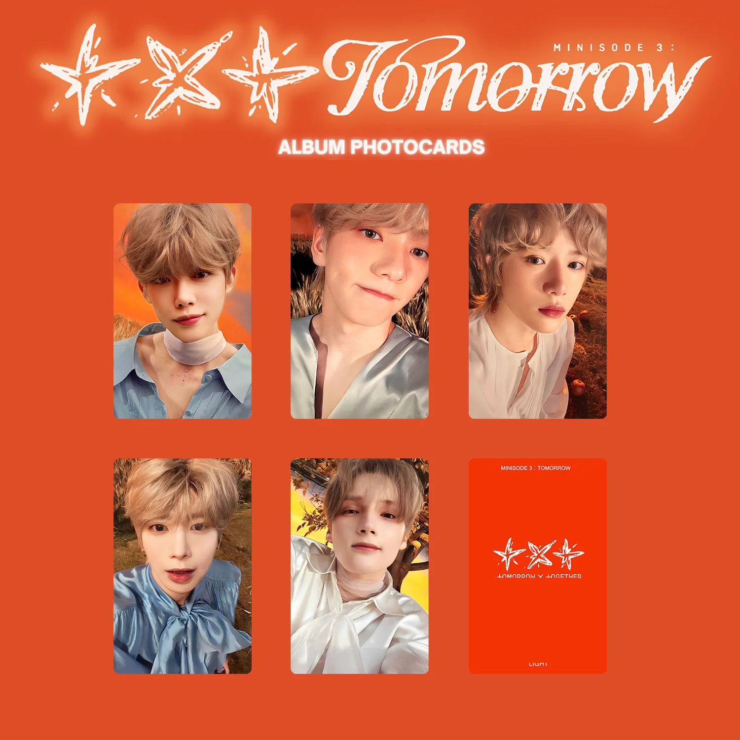 5Pcs/Set Idol Boy Lomo Cards New Album minisode：3 TOMORROW Photocards SOOBIN YEONJUN BEOMGYU TAEHYUN HUENINGKAI Fans Gifts