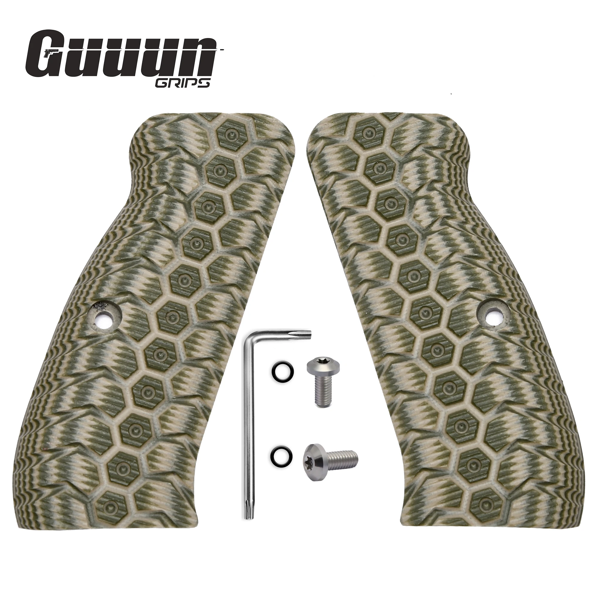 Guuun CZ 75 SP-01 Grips OPS Mechanical Texture Full Size SP01 Shadow Tactical CZ