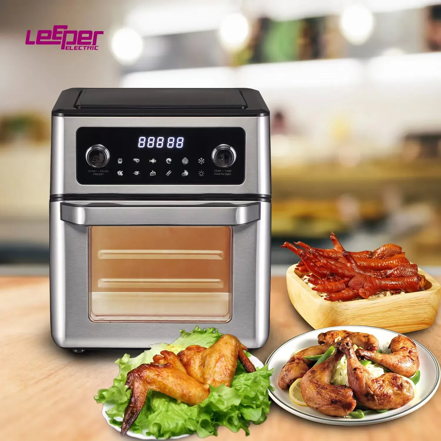 Dual chicken electric toast oven simple knob control healthy cooking 120V US standard cake microwave oven with air fry