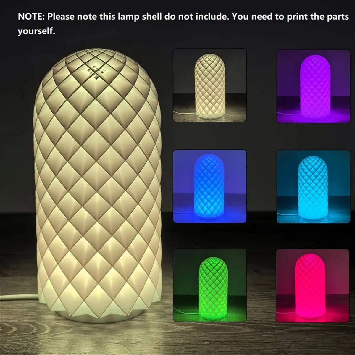

(B63C) For Bambu Lab Multi-Color Led Remote Control Lighting Kit 3D Printing RGB Led Model Without Printparts