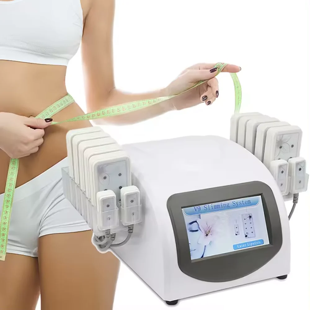Mini 5 in 1 Lipolaser Fat Reduction 6D Laser Body Slimming With Diodes 1060 Diodes Lipolaser 5d Strong Power 6d Lipo Laser