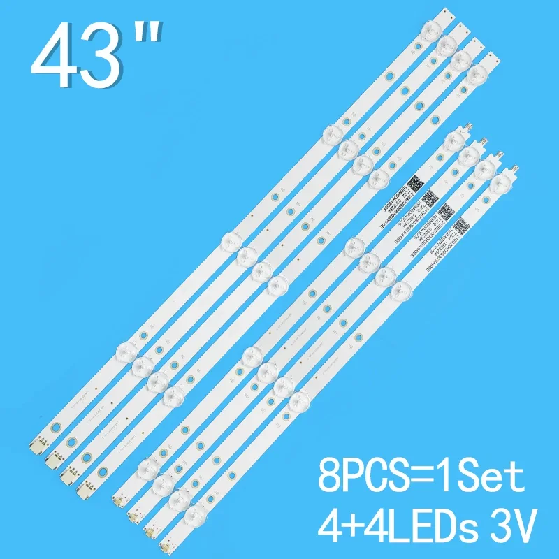 

LED backlight strip 8 lamp for PHILIPS 43"TV 43PUS6162 43PUS6412 LBM430M0801-BW-3 TPT430U3-EQYSHM.G TPT430H3-QVN01.U LB43104