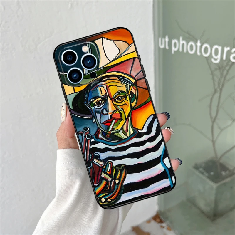 Picasso Abstract Art Painting Case For iPhone 16 15 11 12 13 14 Pro Max Plus XS X XR 12 13 Mini Back Cover