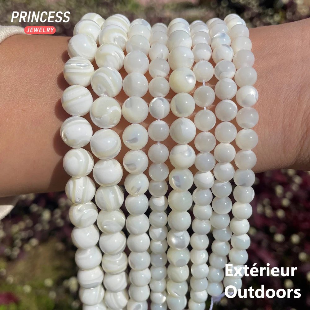 Hot Sell Natural White Trochus Shell Sea Shell 3-10mm Loose Beads for Jewelry Making Bracelet Necklace DIY Accessories