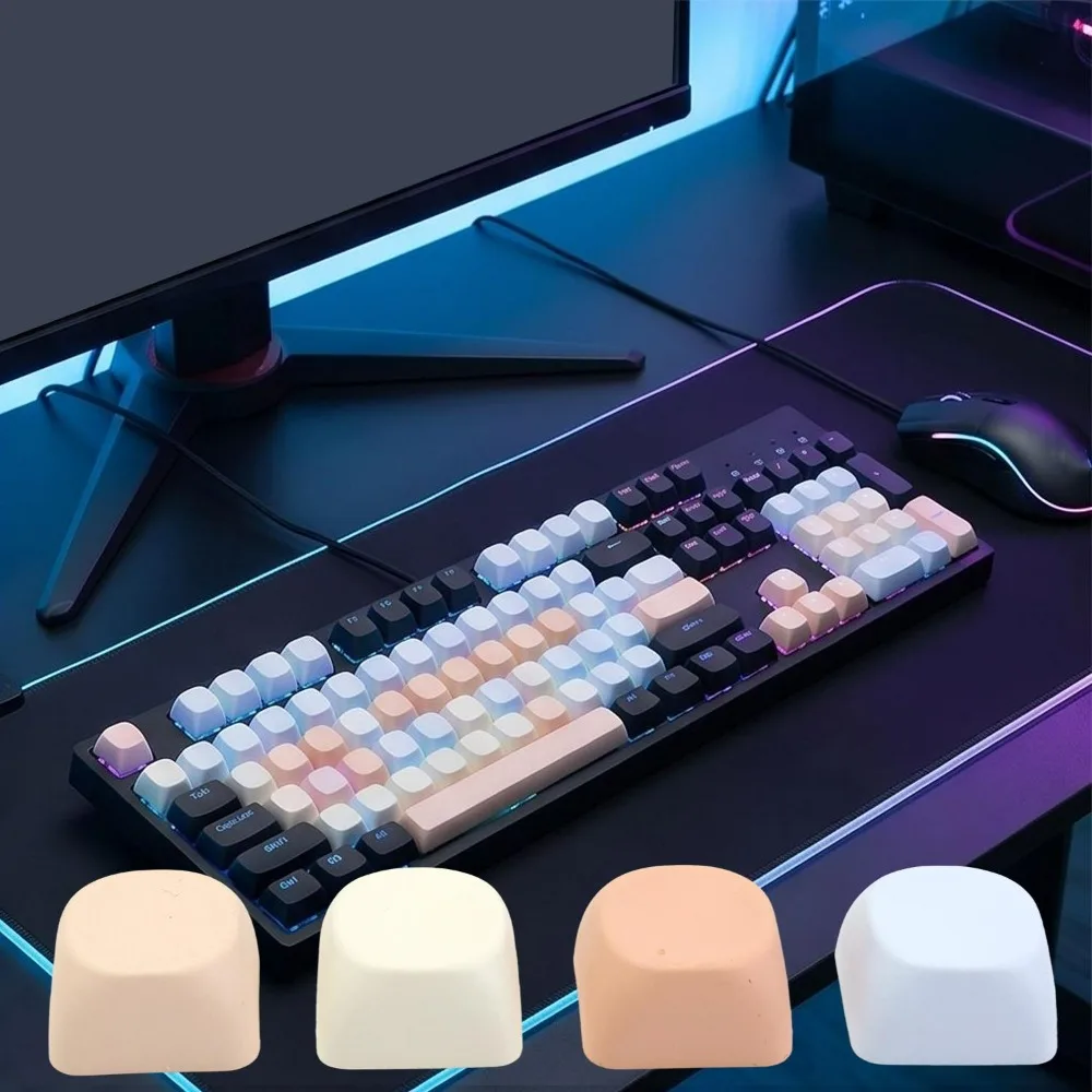 10Pcs PBT Keycap Set for Cherry Mechanical Keyboard Pastel Cute Mix Match Smooth Skin Friendly Matte Finish Cross Core Universal