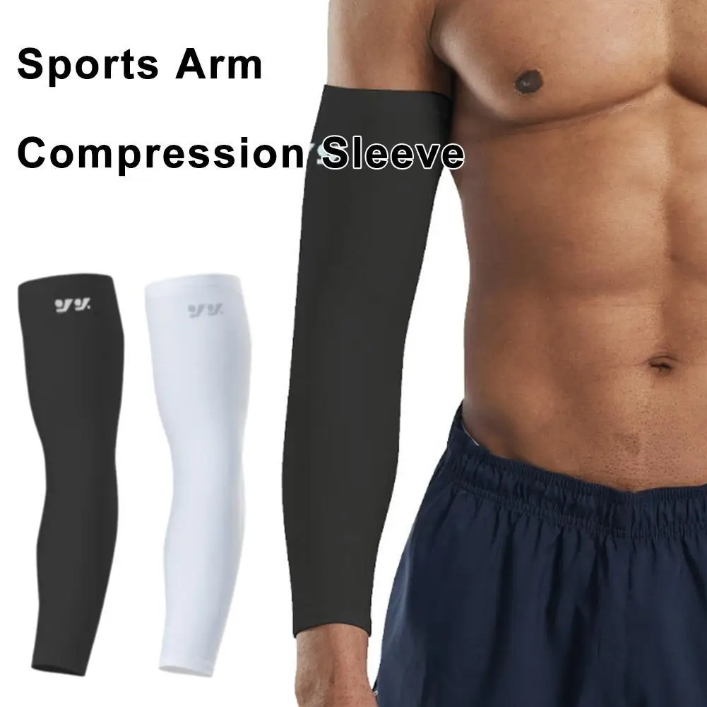 1 PC Cooling Sports Arm Sleeve Compression Basketball Cycling Arm Warmer Running UV Protection Unisex Volleyball Sunscreen Bands