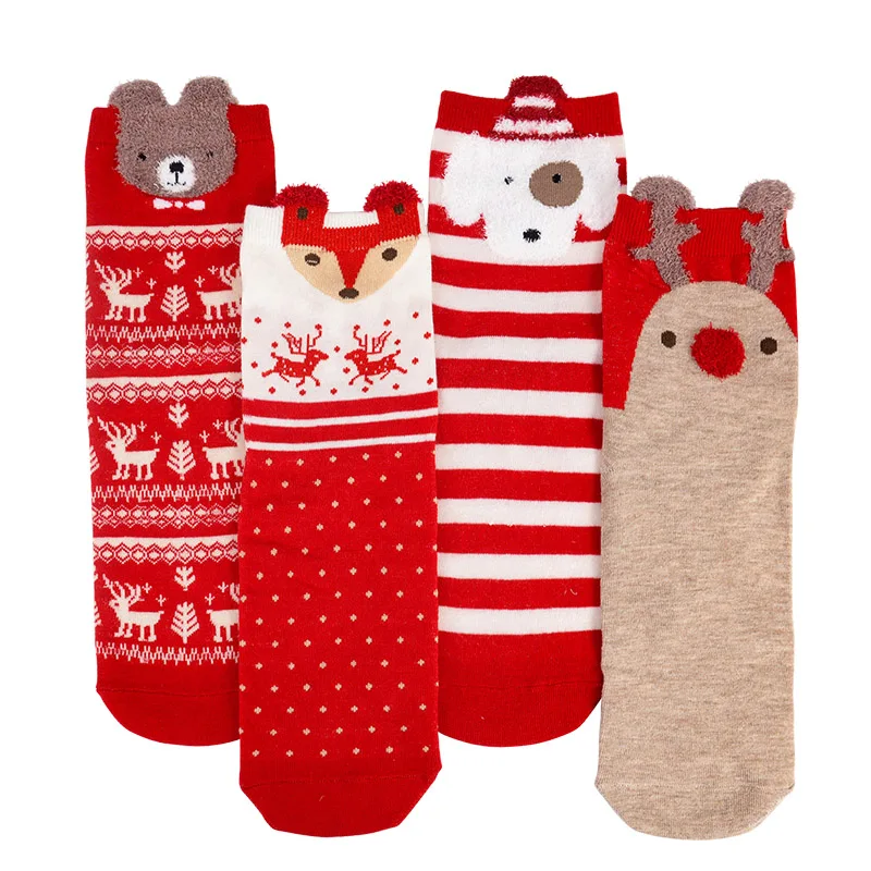 1pair Christmas Magnetic Suction Hand In Hand Socks Girls Holding Hands Socks Harajuku Cute Couple Cotton Sock Christmas Gifts